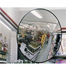 Convex circular safety mirror for interior