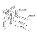 Carlig simplu din plastic pentru panou perforat 
