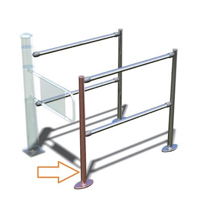 Picior cromat pentru sistem directionare clienti