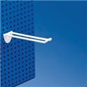 Carlig dublu din plastic pentru panou perforat