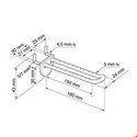 Carlig dublu din plastic pentru panou perforat