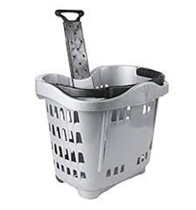 Cos cumparaturi tip Roller din plastic 43 litri