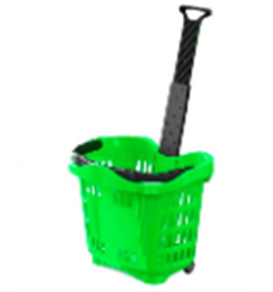 Cos cumparaturi tip Roller din plastic 43 litri