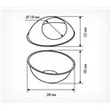 Bol rotund pentru bomboane vrac cu baza plata, 280 mm