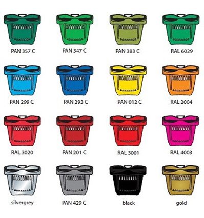 Cos cumparaturi tip Roller din plastic 43 litri