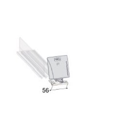 Pusher cu placa spate inclinata B75x80, cu front 56x8 mm