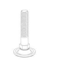 Adjustable foot screw M10x50, zinc