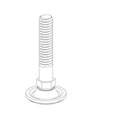 Surub piciorus reglabil M10x50, zinc