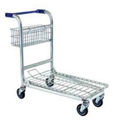 Platforma transport zincata 300 KG cu 4 roti mobile