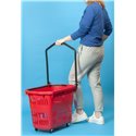 Cos cumparaturi tip Roller din plastic 55 litri cu 4 roti