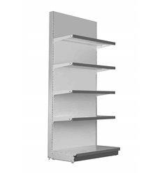 Metal wall shelf for supermarket H2015 mm, W1000, base 400, 4 shelves 400 mm