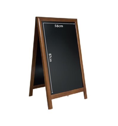 People stopper premium cu rama lemn si tabla neagra, 87x58 cm