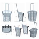 Shopping cart type Roller plastic 34 liters