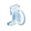 Clamp for the label holder strip fixing in two points