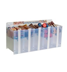 Vertical pusher system for ice cream