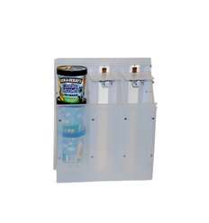 Vertical pusher system for canned ice cream