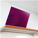 Magnetic banner holder for header