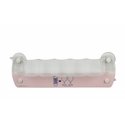 Support cross merchandising showcase with suction cups 5 display faces