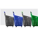 Plastic roller shopping basket 73 liters with 4 wheels and plastic handle