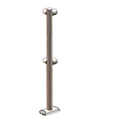 Stalp metalic cromat pentru sistem de ghidare cu 4 conectori in L, H1070 mm