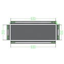 Metal shelf for the archive H2000-2500 mm, W930 mm, D310-430 mm