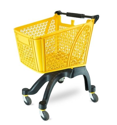 Polypropylene trolley with spider legs 80 L