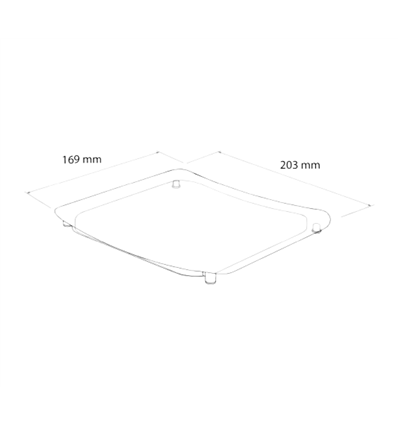Plastic cashtray, 203x169x16 mm, for 160x155mm print (not included)
