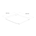 Plastic cashtray, 203x169x16 mm, for 160x155mm print (not included)