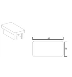 Capac din plastic, 60x30 mm