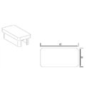 Capac din plastic, 60x30 mm