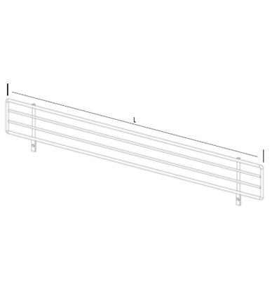 Wire stop 80x1000 mm, chrome-plated