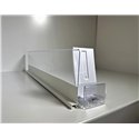 L profile, W90, H130, L340 mm (system length 355), for products 90-150mm wide, anthracite