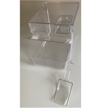 Dispenser vracuri cu lopatica 342.6mm x 225.2mm x 229.5mm transparent