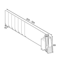 Pusher B15  cu opritor breakable tip minivario 205-355 mm ajustabil prin rupere