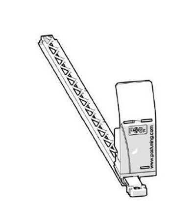 Wide T-rail with adhesive