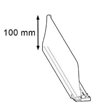 Wide T-rail with adhesive