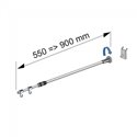 Multibase telescopic banner holder for pegboard