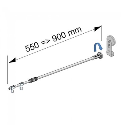 Multibase telescopic banner holder - magnetic
