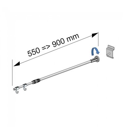 Multibase telescopic banner holder for slatwall 2