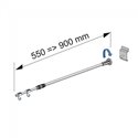 Multibase telescopic banner holder for slatwall