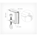 Menghina metalica 68x65mm, prindere pe polite de pana la 30 mm grosime cu gripper