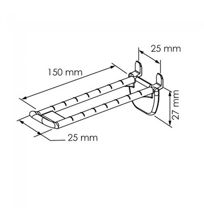 Carlig dublu din plastic cu fixare automata 2