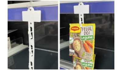 Cross merchandising tape for 12 display faces